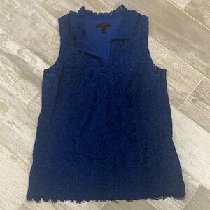 J. Crew Navy Lace Sleeveless Blouse